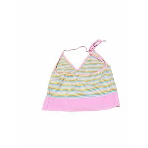 Free People Intimately Striped Halter Top Crop Women's Size Small